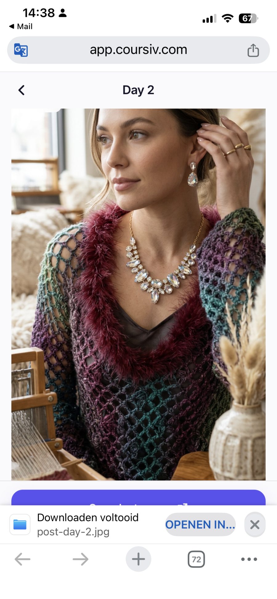 Trui Bohemian Bliss — Wol Maat 42